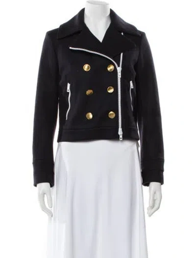 Pre-owned Rag & Bone Wool Biker Jacket In Gray