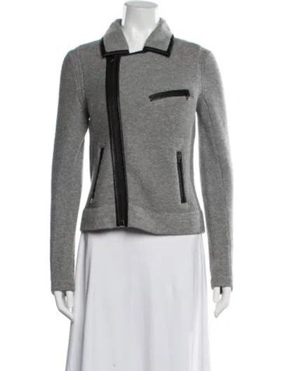 Pre-owned Rag & Bone Wool Biker Jacket In Grey