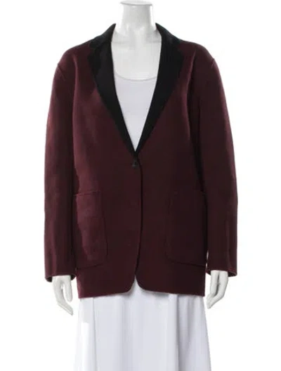 Pre-owned Rag & Bone Wool Blazer In Burgundy