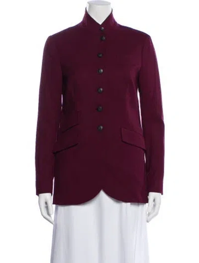 Pre-owned Rag & Bone Wool Blazer In Burgundy