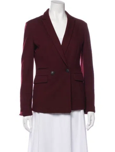 Pre-owned Rag & Bone Wool Blazer In Burgundy