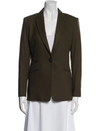 Pre-owned Rag & Bone Wool Blazer In Green