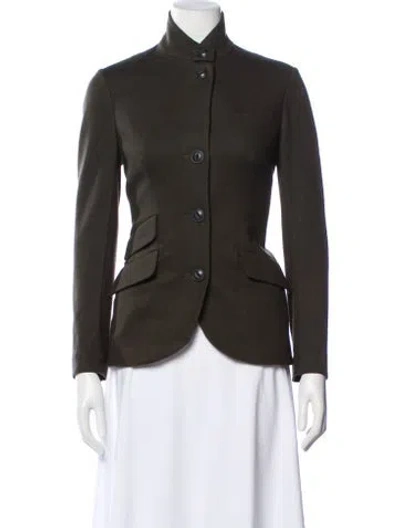 Pre-owned Rag & Bone Wool Blazer In Green