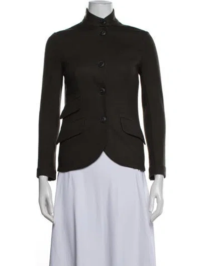 Pre-owned Rag & Bone Wool Blazer In Green