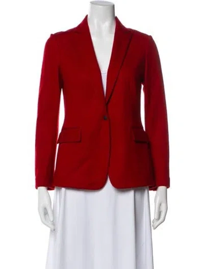 Pre-owned Rag & Bone Wool Blazer In Red