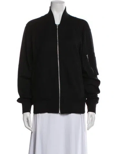 Pre-owned Rag & Bone Wool Bomber Jacket In Black