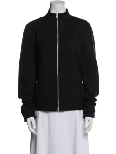 Pre-owned Rag & Bone Wool Bomber Jacket In Black