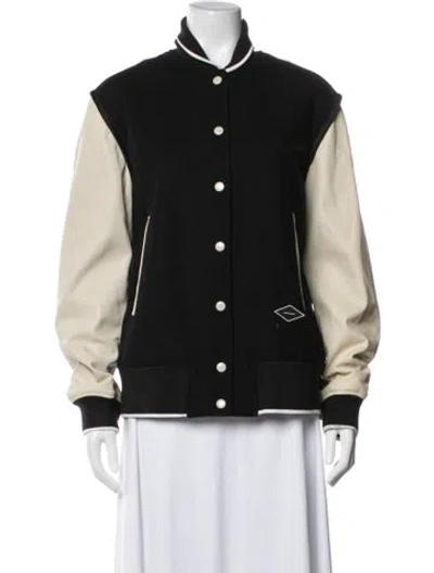 Pre-owned Rag & Bone Wool Bomber Jacket In Black