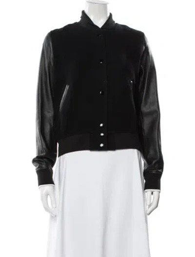 Pre-owned Rag & Bone Wool Bomber Jacket In Black