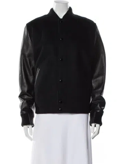 Pre-owned Rag & Bone Wool Bomber Jacket In Gray