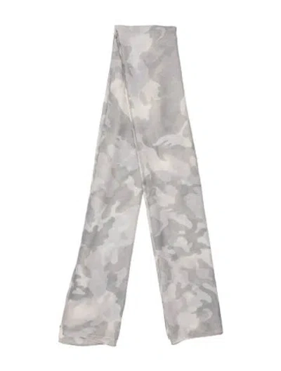 Pre-owned Rag & Bone Wool Camouflage Print Scarf In Grey