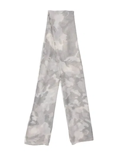Pre-owned Rag & Bone Wool Camouflage Print Scarf In Grey