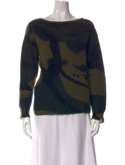 Pre-owned Rag & Bone Wool Camouflage Print Sweater In Green