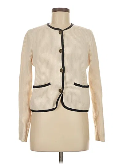 Pre-owned Rag & Bone Wool Cardigan Sweater In White