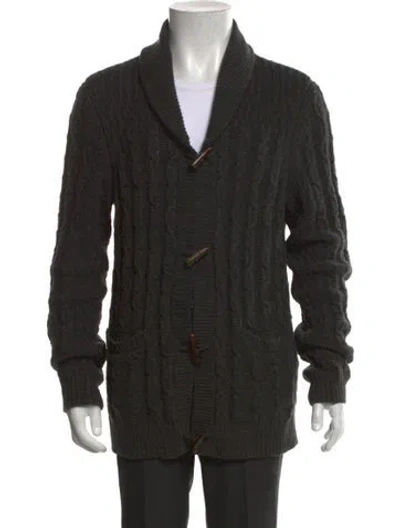 Pre-owned Rag & Bone Wool Collar Cardigan In Grey