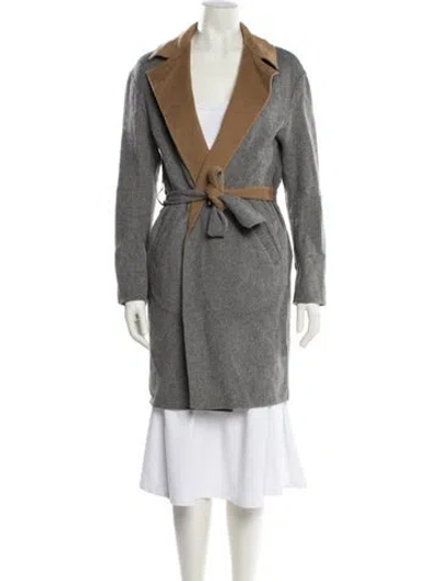 Pre-owned Rag & Bone Wool Colorblock Pattern Coat In Gray