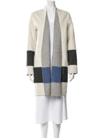 Pre-owned Rag & Bone Wool Colorblock Pattern Coat In Grey/neutrals