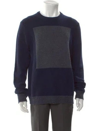 Pre-owned Rag & Bone Wool Colorblock Pattern Pullover In Blue