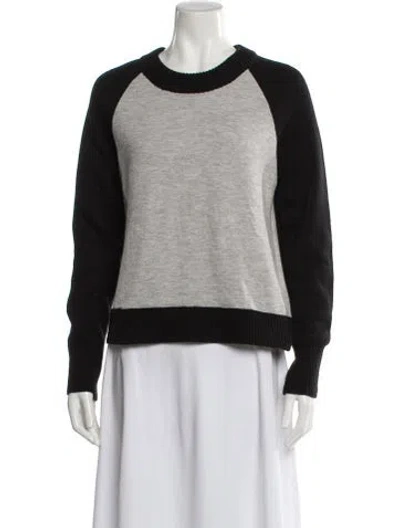 Pre-owned Rag & Bone Wool Colorblock Pattern Sweater In Black