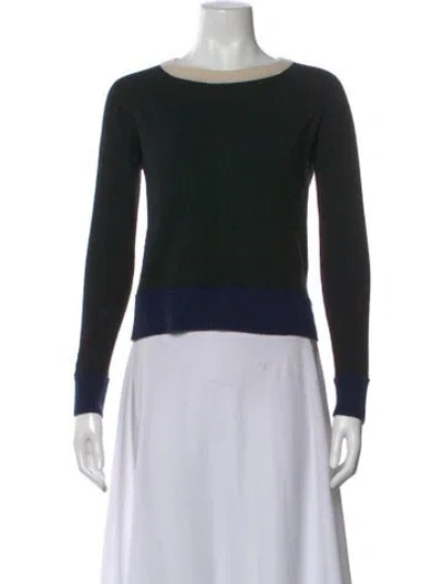 Pre-owned Rag & Bone Wool Colorblock Pattern Sweater In Black