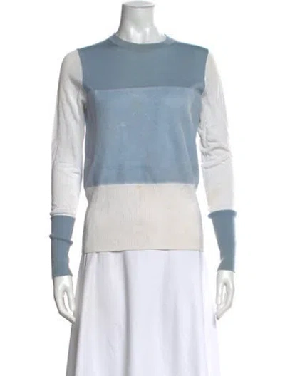 Pre-owned Rag & Bone Wool Colorblock Pattern Sweater In Blue