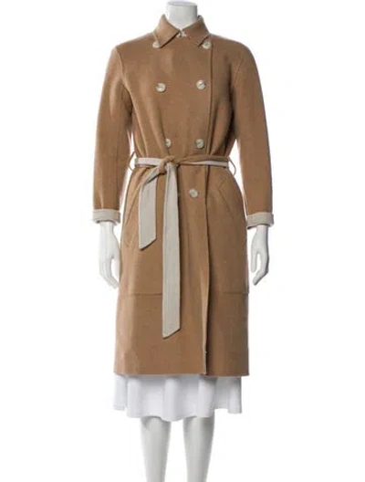 Pre-owned Rag & Bone Wool Colorblock Pattern Trench Coat In Neutral