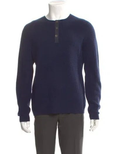 Pre-owned Rag & Bone Wool Crew Neck Pullover In Blue