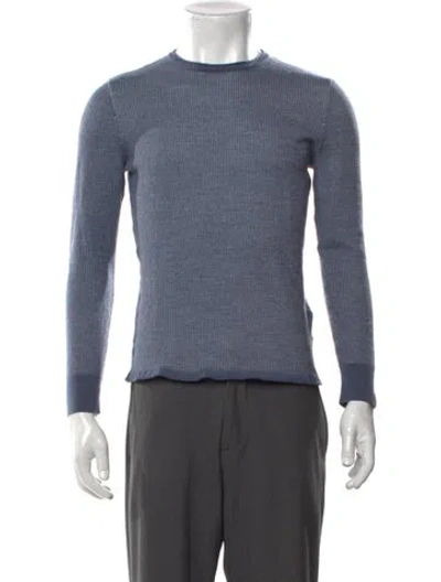 Pre-owned Rag & Bone Wool Crew Neck Pullover In Blue