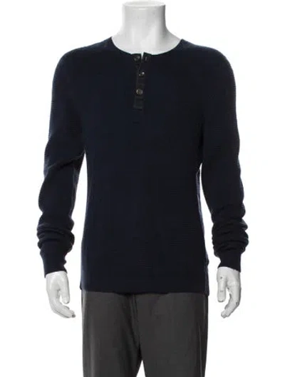 Pre-owned Rag & Bone Wool Crew Neck Pullover In Blue