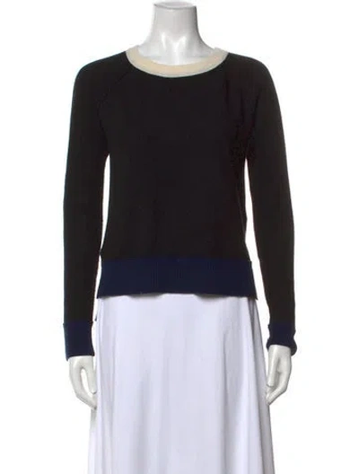 Pre-owned Rag & Bone Wool Crew Neck Sweater In Black