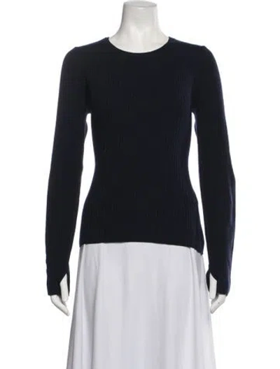 Pre-owned Rag & Bone Wool Crew Neck Sweater In Blue