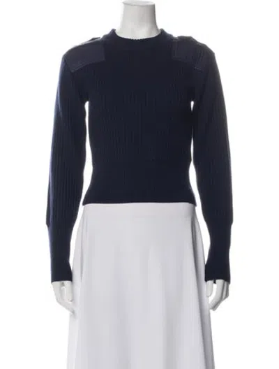Pre-owned Rag & Bone Wool Crew Neck Sweater In Blue