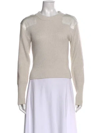 Pre-owned Rag & Bone Wool Crew Neck Sweater In Neutral