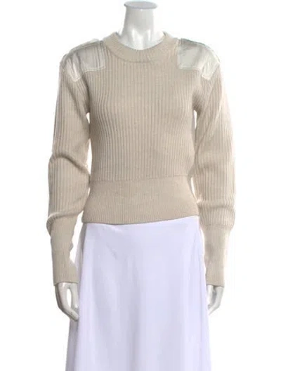 Pre-owned Rag & Bone Wool Crew Neck Sweater In Neutral
