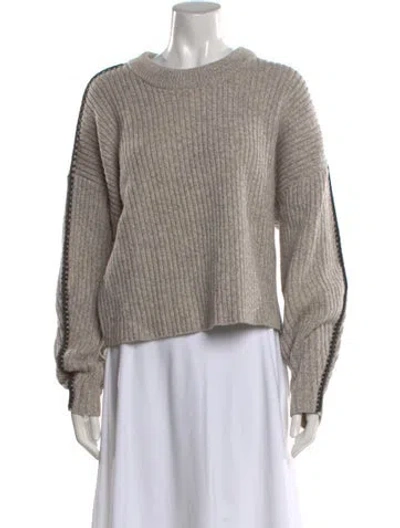 Pre-owned Rag & Bone Wool Crew Neck Sweater In Neutral