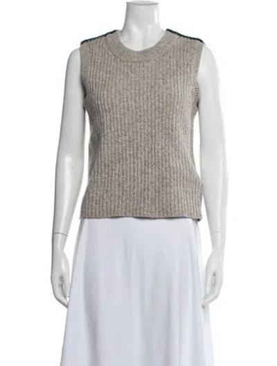 Pre-owned Rag & Bone Wool Crew Neck Sweater In Neutrals
