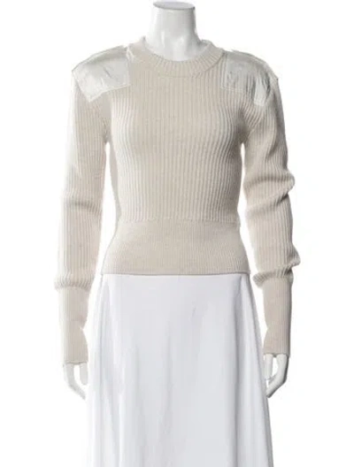 Pre-owned Rag & Bone Wool Crew Neck Sweater In Neutrals