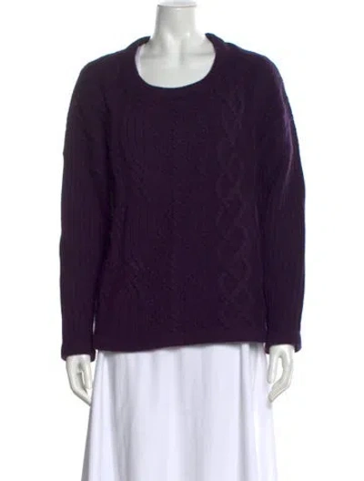 Pre-owned Rag & Bone Wool Crew Neck Sweater In Purple