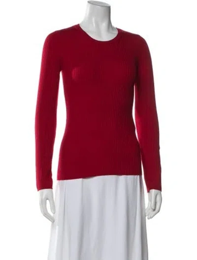Pre-owned Rag & Bone Wool Crew Neck Sweater In Red