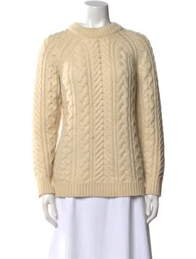 Pre-owned Rag & Bone Wool Crew Neck Sweater In White