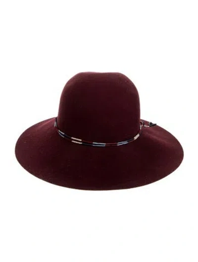 Pre-owned Rag & Bone Wool Dunaway Hat In Burgundy