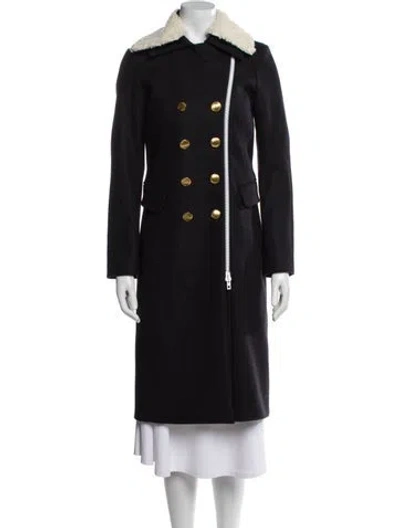 Pre-owned Rag & Bone Wool Faux Fur Coat In Black