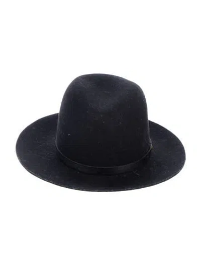 Pre-owned Rag & Bone Wool Fedora In Black