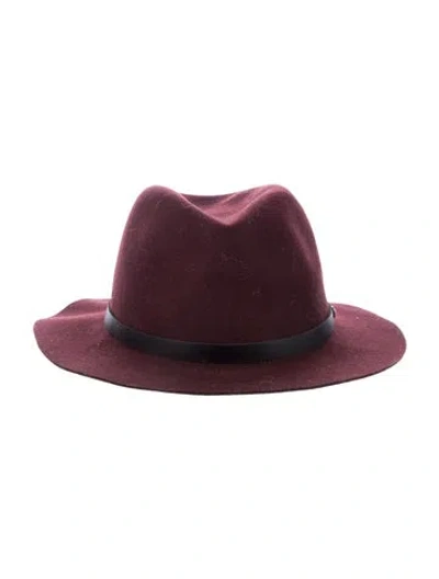 Pre-owned Rag & Bone Wool Fedora In Burgundy