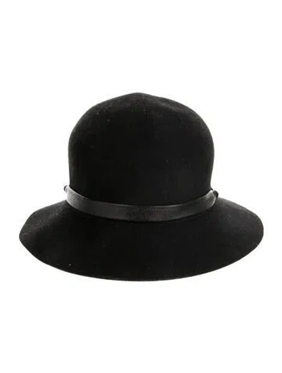 Pre-owned Rag & Bone Wool Fedora Hat In Black