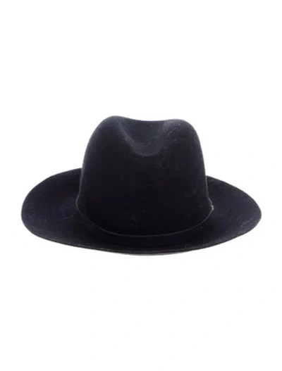 Pre-owned Rag & Bone Wool Fedora Hat In Black