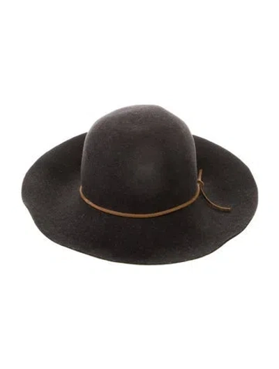 Pre-owned Rag & Bone Wool Fedora Hat In Black