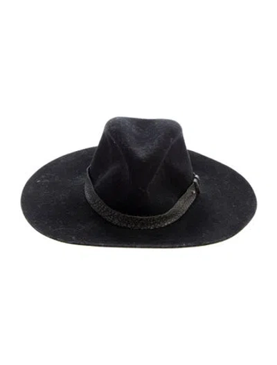 Pre-owned Rag & Bone Wool Fedora Hat In Black