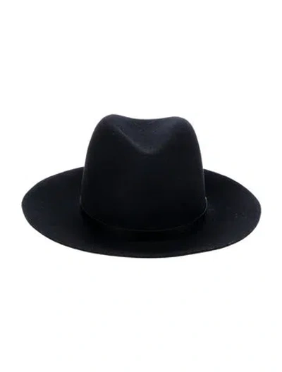 Pre-owned Rag & Bone Wool Fedora Hat In Black