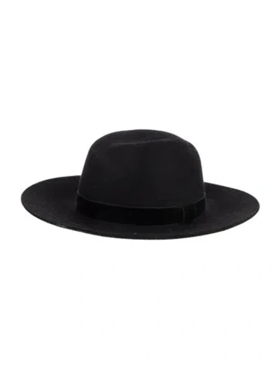 Pre-owned Rag & Bone Wool Fedora Hat In Black